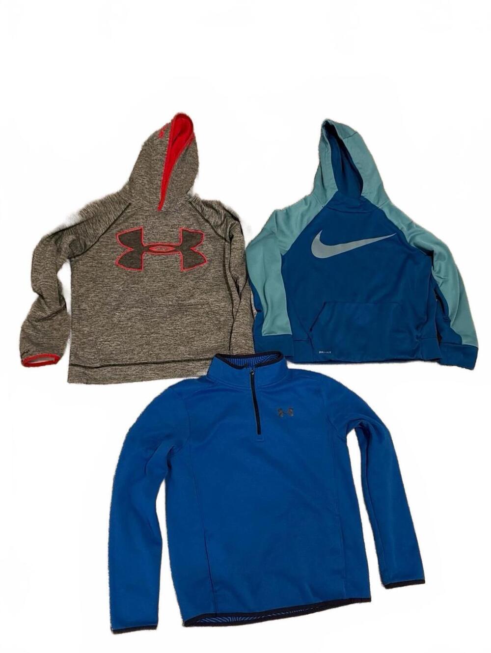 Nike & Under Armour Boys Large Lot of 3 Athletic Hoodies